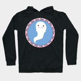 Sweet Ghost Emblem Halloween Circle Design Hoodie